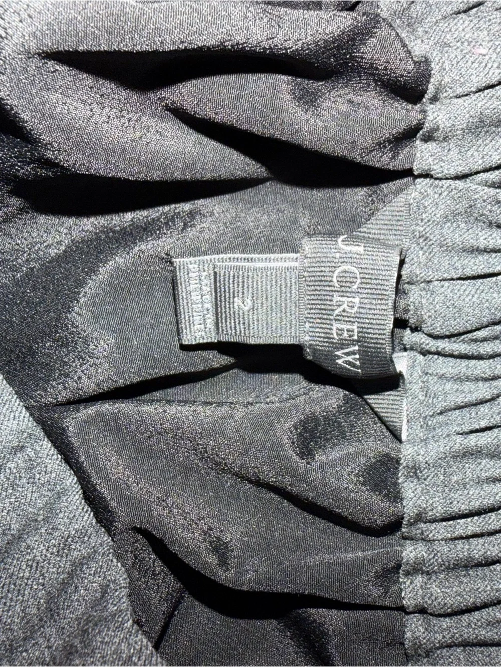 J. Crew Dark Gray Tiered Ruffle A-Line Skirt